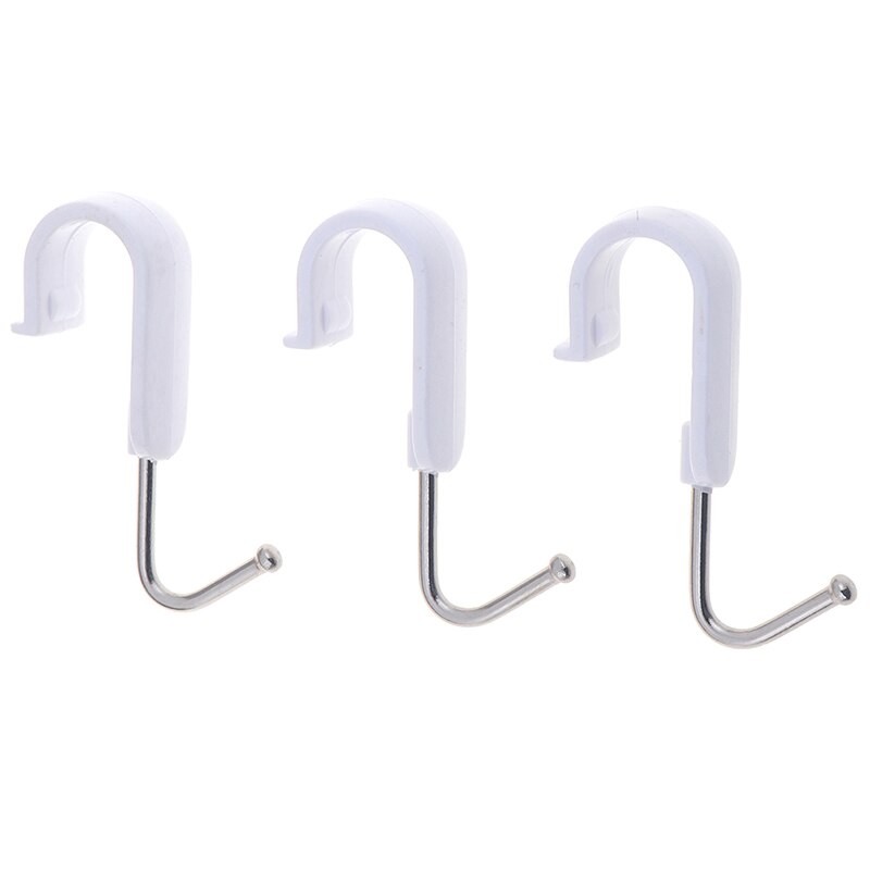 Organisateur de rangement blanc tourné | 7 pièces 360 degrés, acier inoxydable S cintre de cuisine, crochet multifonctionnel, salle de bains