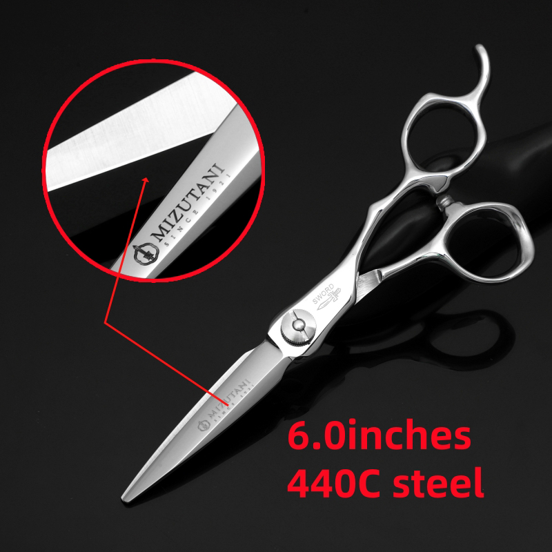 Kappersgereedschap, kappersbenodigdheden, salonschaar, uitdunschaarset,  of 6.0 haarscharen van 7 cm.: Goud