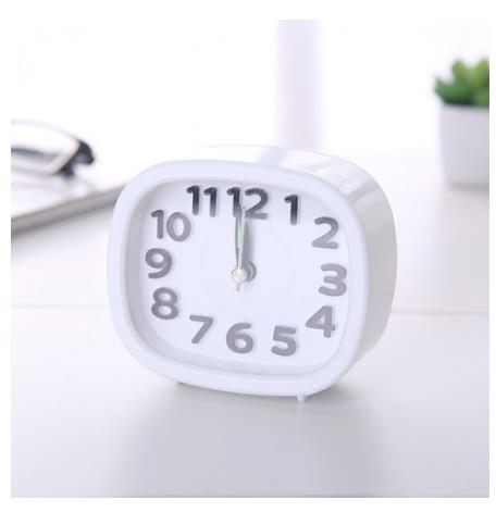 Mini simple et réveil, réveil de voyage compact, réveil charmant et portable.: Square white