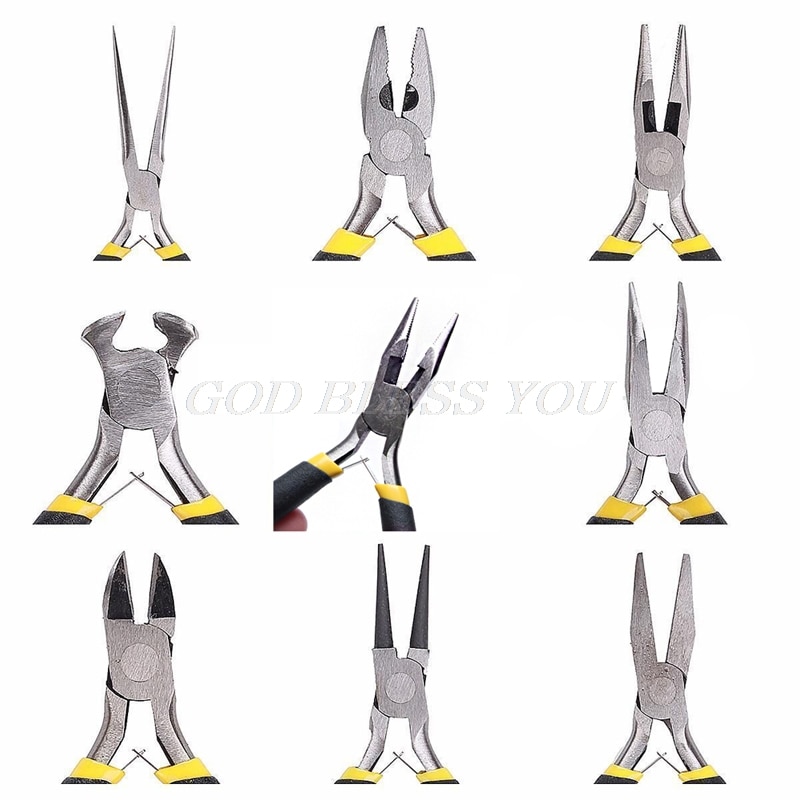 Jewellery Making Tools Beading Pliers Round Flat Wire Side Cutters Kit Set