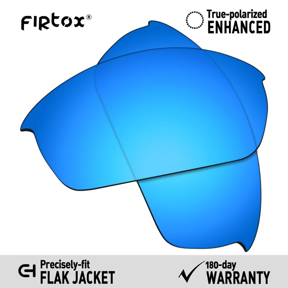Firtox true  uv400 polariserte linser erstatning til oakley flak jakke solbriller (kun kompatibel linse) - flere farger: Blåpolarisert