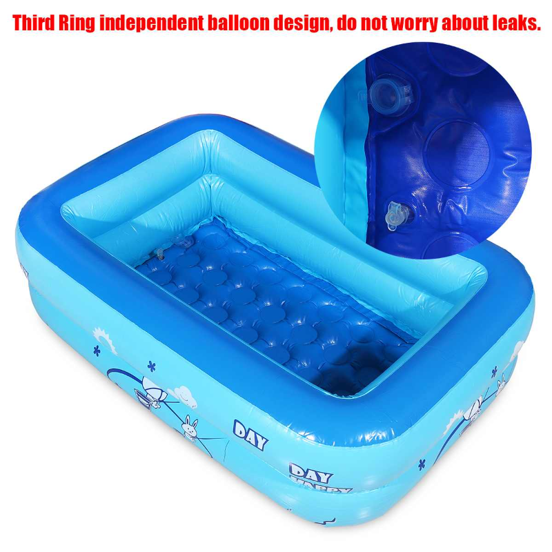 Children&#39;s inflatable swimming pool bath tub baby kids home outdoor large swimming pool inflatable square swimming pool