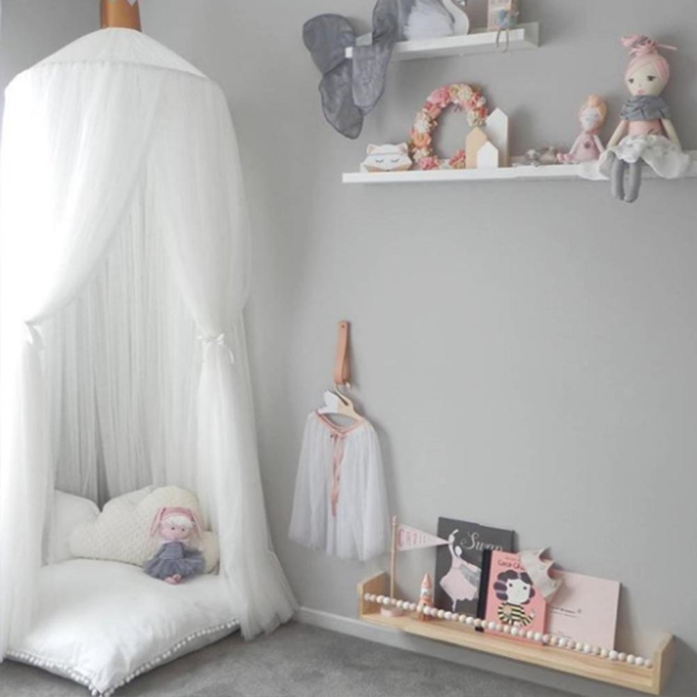 DishyKooker-moustiquaire pour enfants | Ronde, Top de tente en maille à 7 couches, couvre-lit, décoration de dôme, princesse Dream