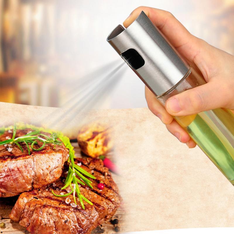 Køkken abs madlavning grill spray olie flaske glas gryde hjemme bbq bagning eddike spray tank olie eddike dispenser tilbehør