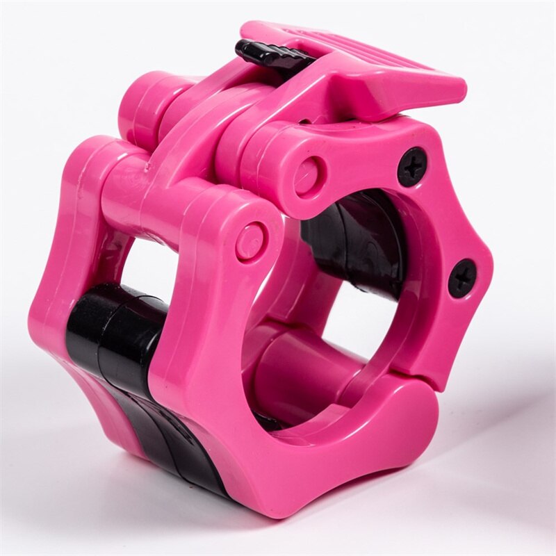 25/50mm Spinlock Barbell Collars Quick Release Barbell Clamps Olympic Weight Bar Clips for Weightlifting and Strength Training: 1 pcs pink / 50MM