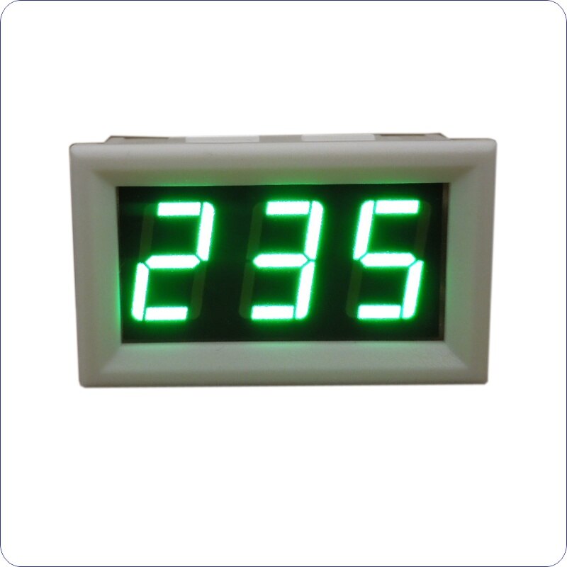 DC 0-600V Voltage Indicator 0-500V LED Digital Voltage Meter Voltmeter Panel Meter Voltmetro Black White Cover Voltage Tester: White cover-Green