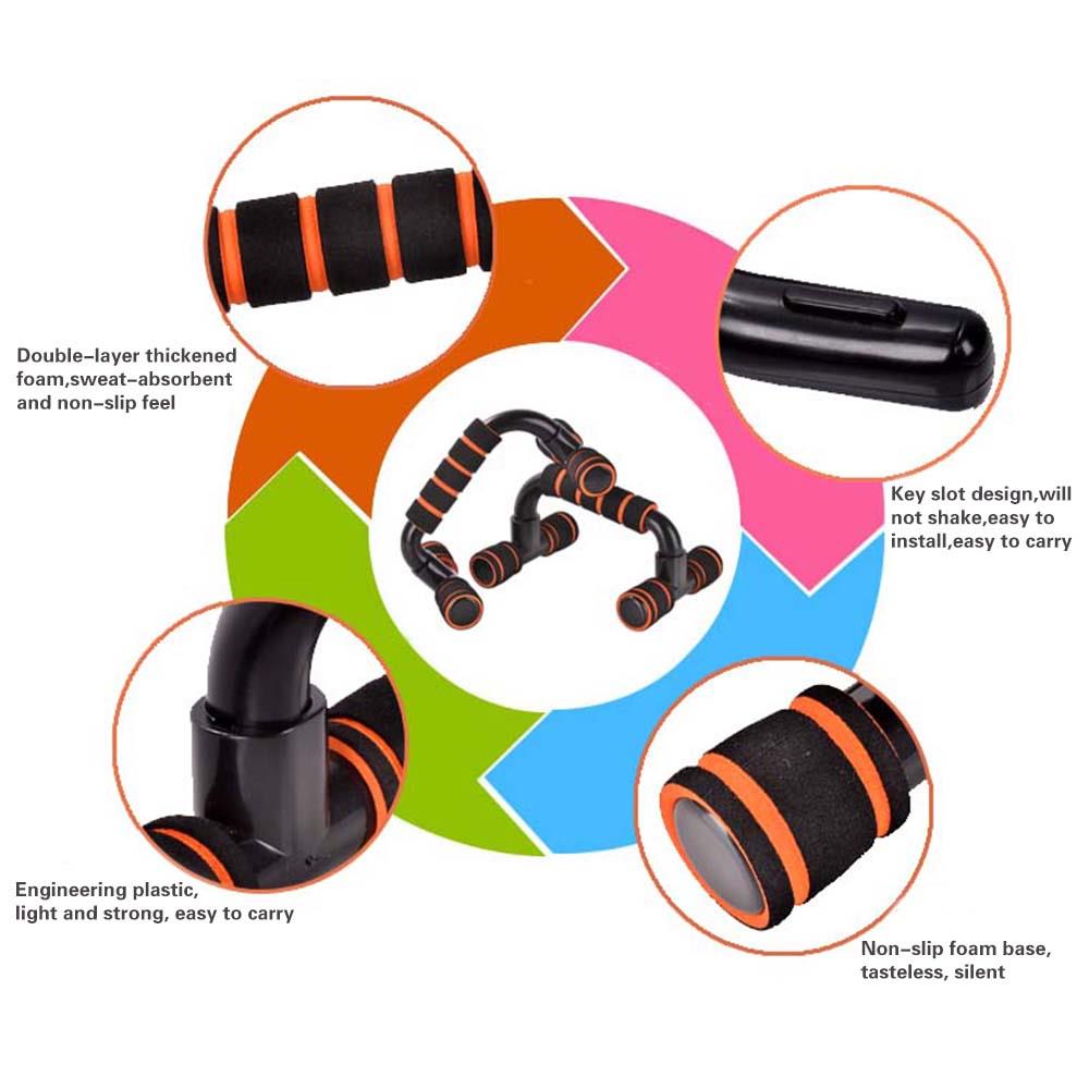 2 stk push up stand bar fitness stande i-type håndtag svampe grip bars gym muskel træning pushup bryst træner bodybuilding