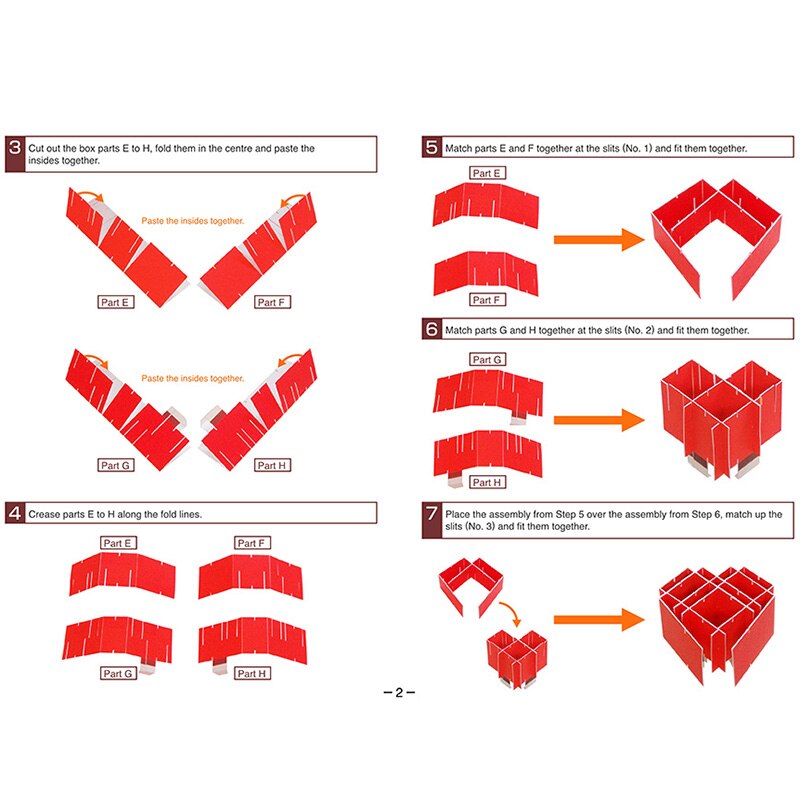 DIY Pop-up Card Valentines Day,Handmade 3D Anniversary Greeting Card Paper Model,Postcard Invitation Papercraft,Craft ER-111