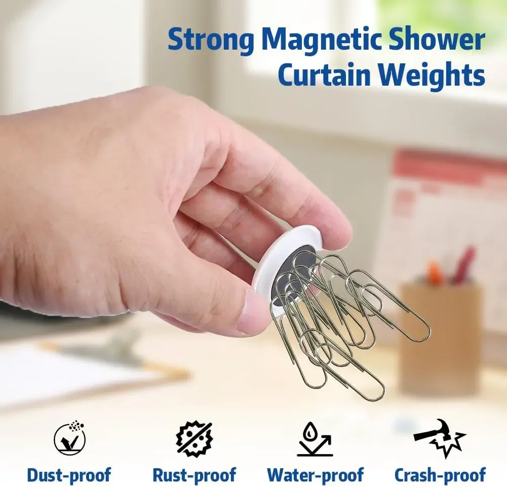 10/1x Magnetische Douchegordijn Gewichten Waterdichte Magnetische Gesp Koelkast Tafelkleed Magneet Knop Herbruikbare Spijkerloze Gordijn Clips
