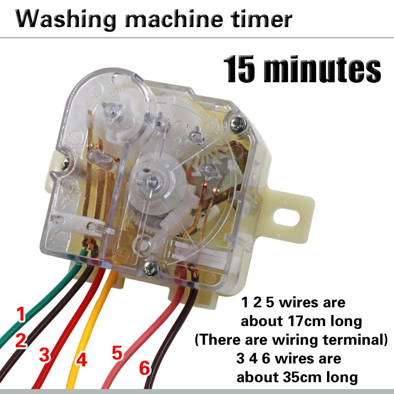 6 wire 90 degree washing machine timer Washing machine timer switch Wash timer Semi-automatic double-cylinder washing machine