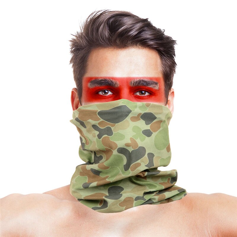 Haut-saut camouflage pêche masque facial écharpe Polyester coupe-vent hiver tête cou plus Headweara Rock pêche vêtements accessoires: 029