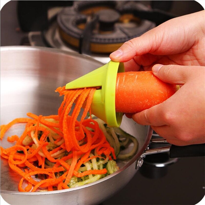 Keuken Gereedschap Accessoires Gadget Trechter Model Spiral Slicer Groente Shred Apparaat Koken Salade Wortel Radijs Cutter