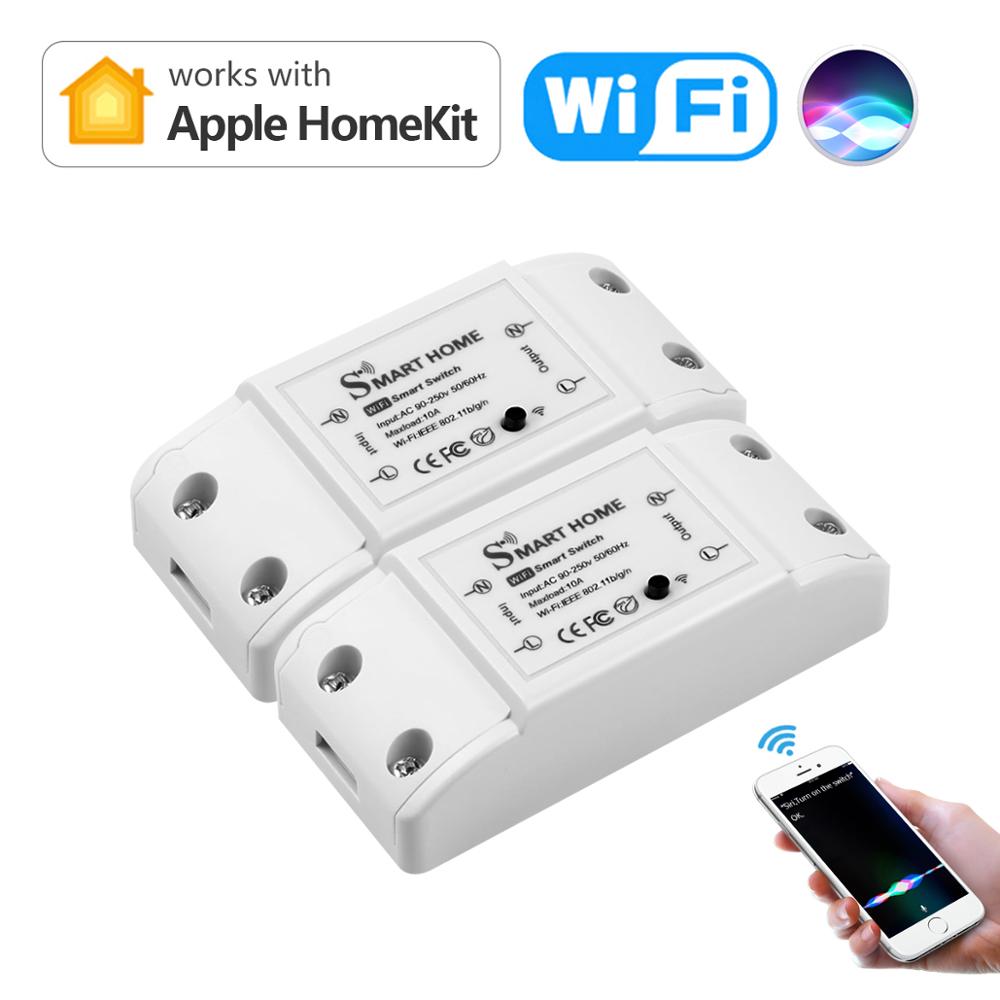 HomeKit WiFi Smart Automatic Switch On/Off LED Light Controller Siri Voice Controlled Universal Breaker Timer Work with iOS Home
