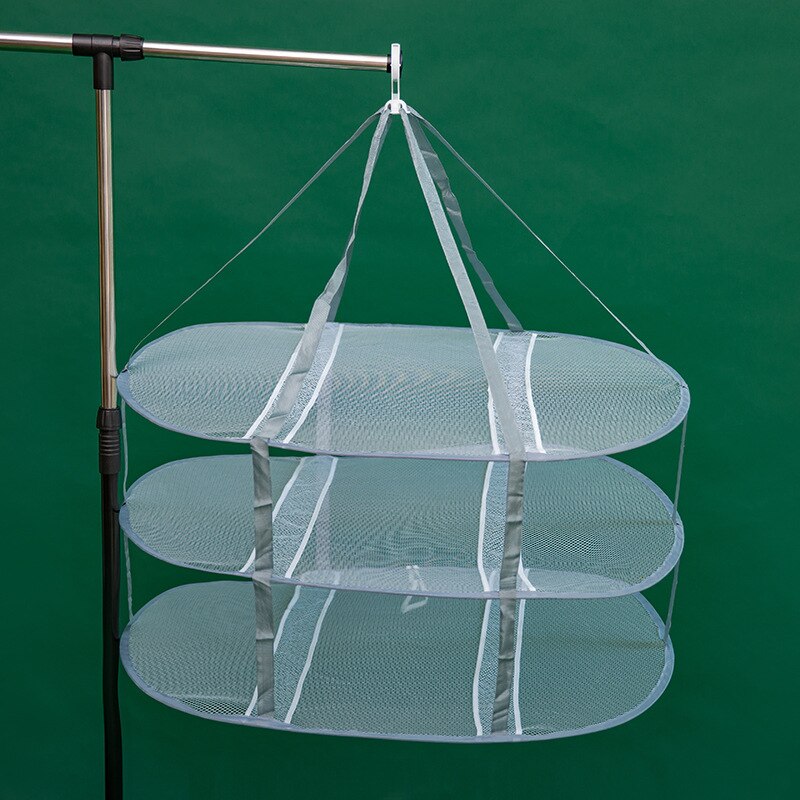 Mesh Clothes Hanging Clothes Dryer Drying Rack For Sweaters Hanging Laundry Basket Mesh Folding Nets Double Layer