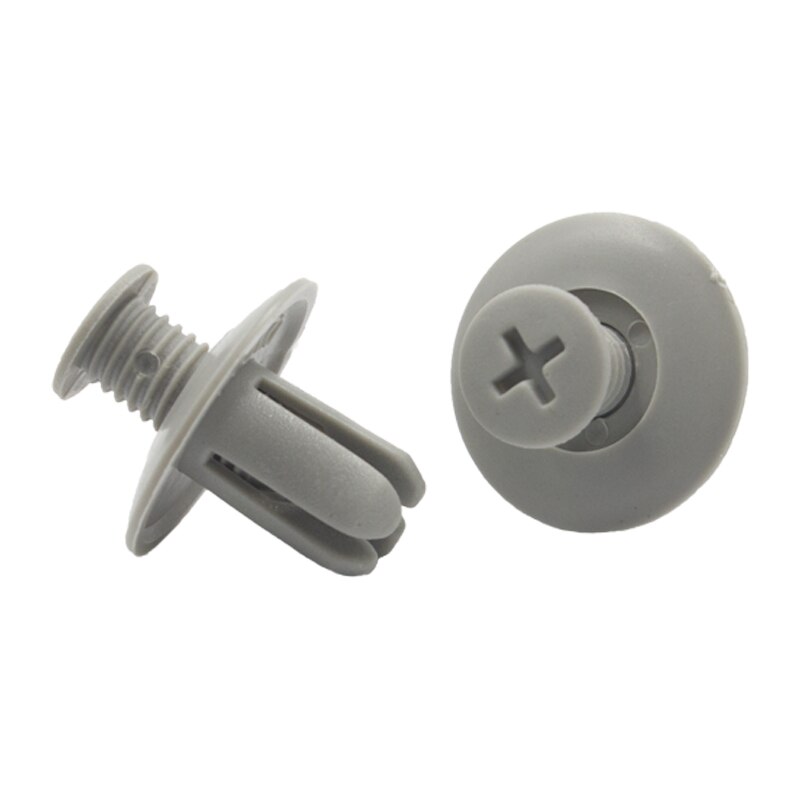 Kalili grå svart 8mm- håls auto plast stötfångare dörrskruv push-typ expanderande nitpaneler trim hållare nylon fästen clips: 172 grå