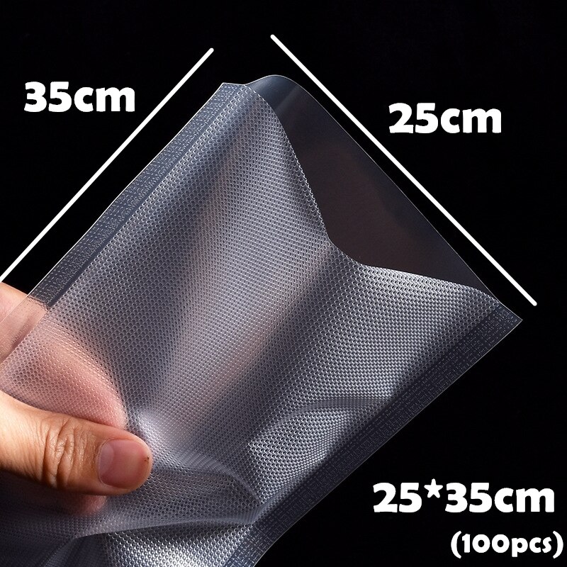 Haushalt Lebensmittel Vakuum Verpackung Tasche Für Vakuum Versiegelung Vakuum Lagerung Taschen Oder Rolle Lebensmittel Frische Lange Halten Küche Werkzeug Zubehör: 25x35cm 100Stck