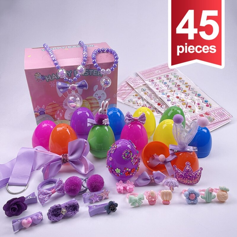 Caccia all&#39;uovo di pasqua Mini giocattolo di pasqua automatico uova pre-riempite Fine ABS forniture per feste cesto di pasqua ripieni vacanze di pasqua