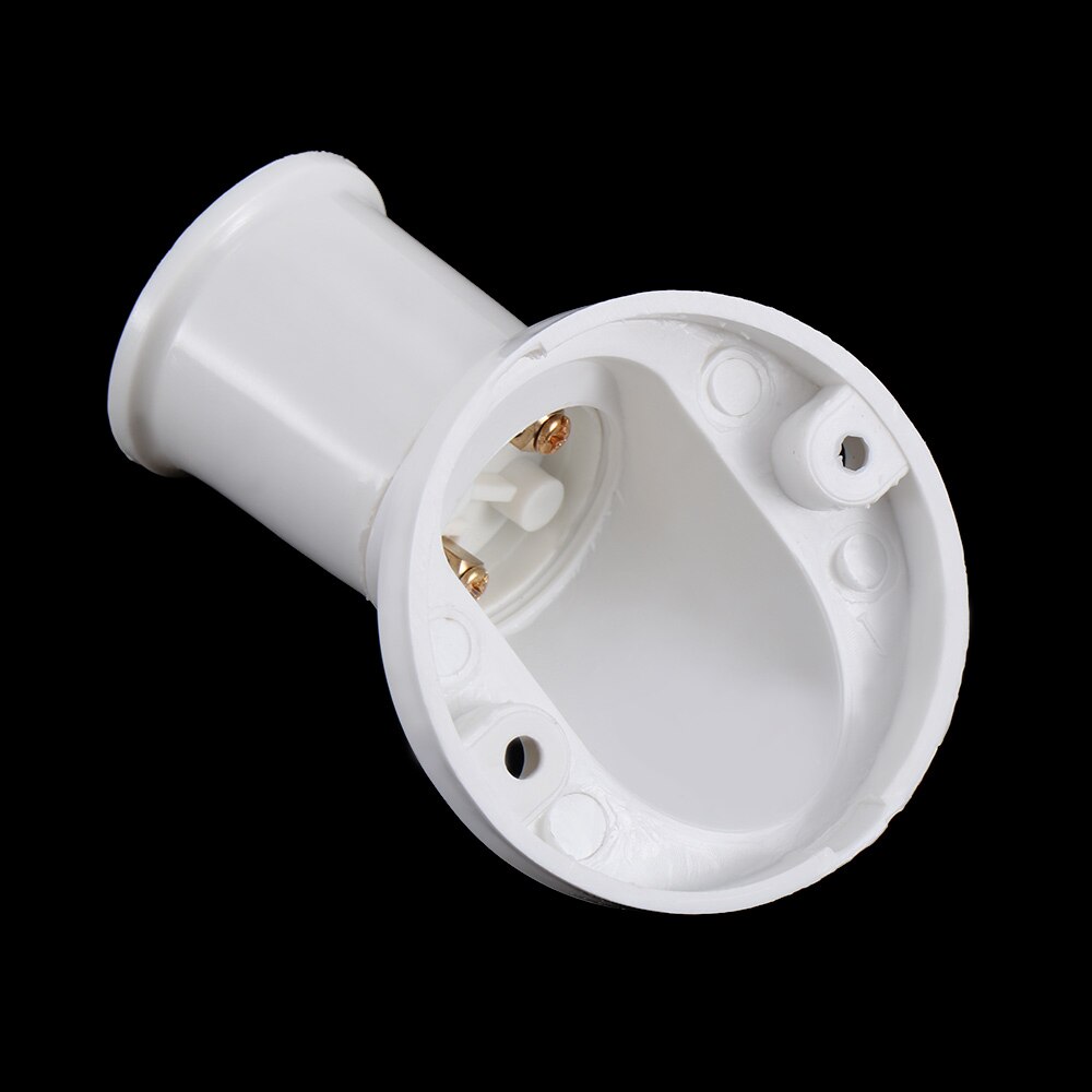 E27 lampe sokkel 45 graders vinkel skrå skrue plast pære base væg lampeholdere adapter konverter  ac 250v