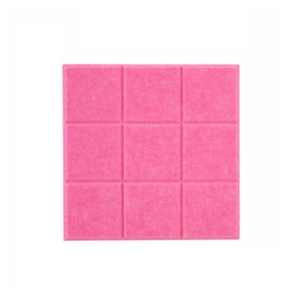 30*30cm Checkerboard Message Board Cork Wall Sticker Wall Board Wooden Checkerboard Felt Message Sticker V5K0: pink