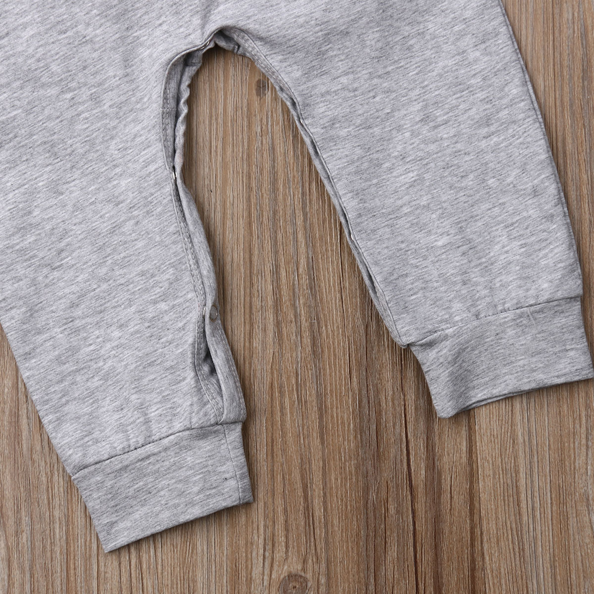 Baby Spring Autumn Clothing 0-24M Infant Baby Girl Boy Long Sleeve Romper Grey Jumpsuits Back Bowknot Headband 2Pcs Clothes