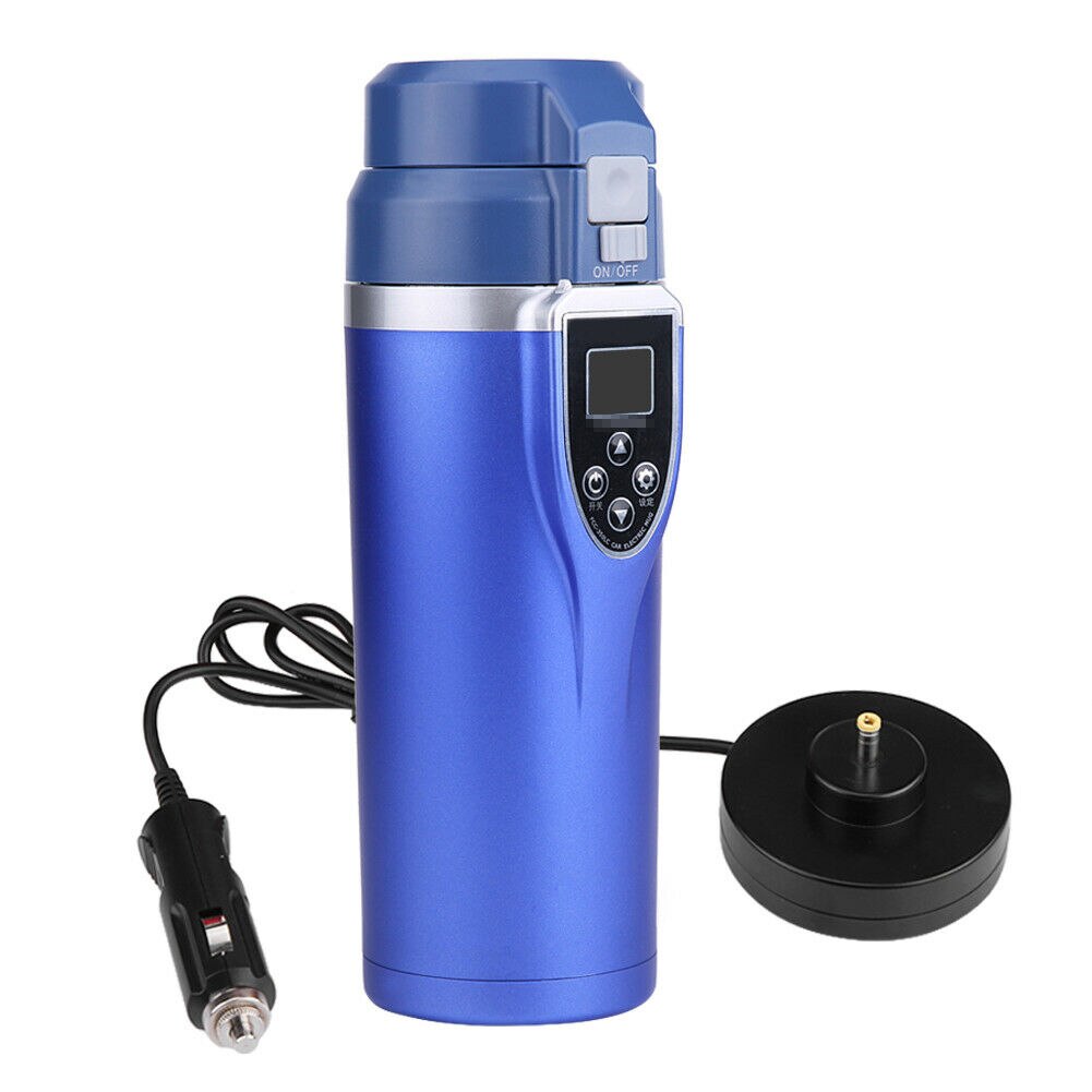 Handige 500 Ml Autowaterkoker – 12V/24V Met LCD-scherm En Meerdere Verwarmingsstanden Voor Onderweg