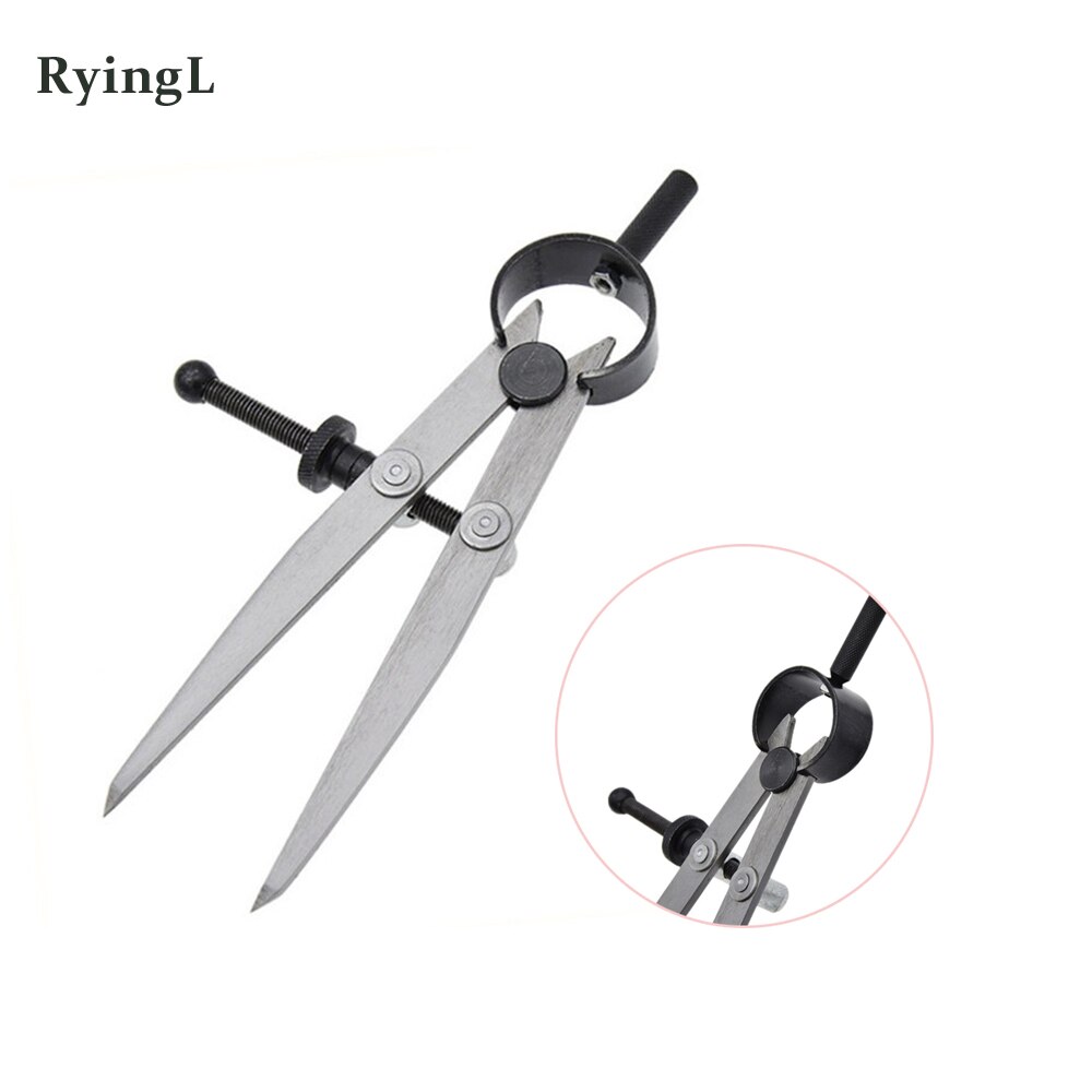 Carbon steel Scriber Divider Wheel Compass Leather Stitch Hole Distance Measure Compass Leather Divider Tool