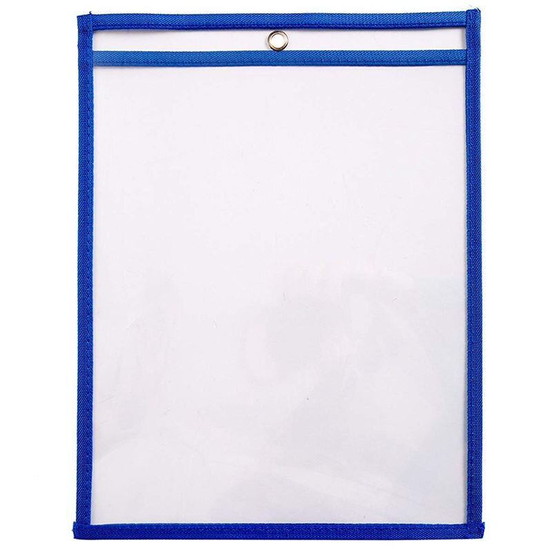 10 Dry Erase Pockets, Oversize 9 x 12 Inch Pockets, Perfect Classroom Organization, Reusable Dry Erase Pockets, Teaching Supply