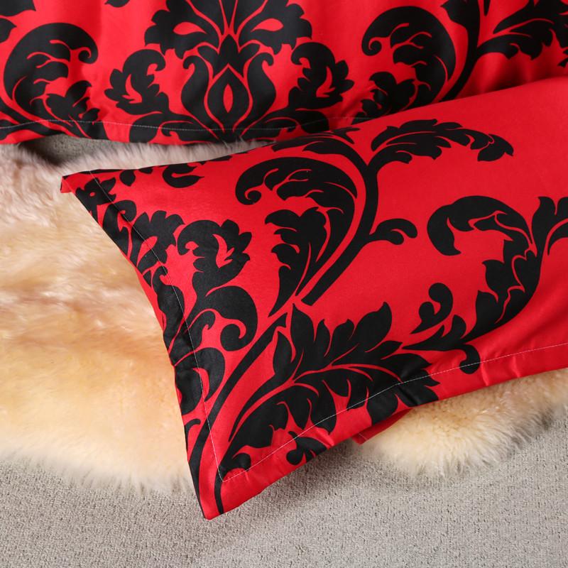 40 3 rood/zwart/wit dekbedovertrek kingsize beddengoed home housse de couette bohemian en europe bedlaken beddengoed kussenslopen