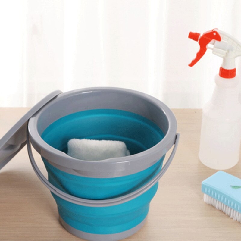 5L Folding Collapsible Silicone Bucket Outdoor Camping Barrel Fishing Pot