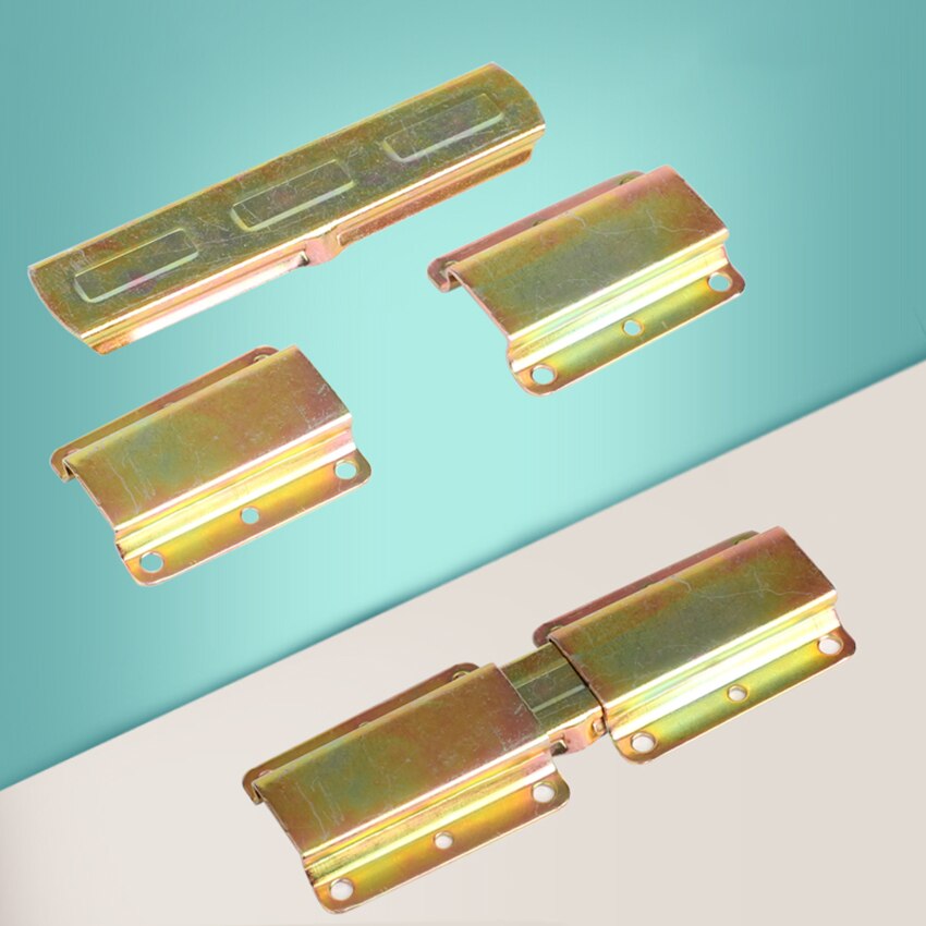Double Straight Bar Plate Furniture Fasteners Hidden Connector Hinge Bracket Hidden Table Holder Hinge Furniture Accessories