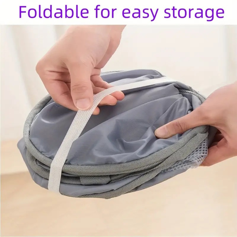 Collapsible Laundry Baskets Mesh Laundry Hamper with Side Pocket Foldable Clothes Hamper with Handles for Laundry Bathroom