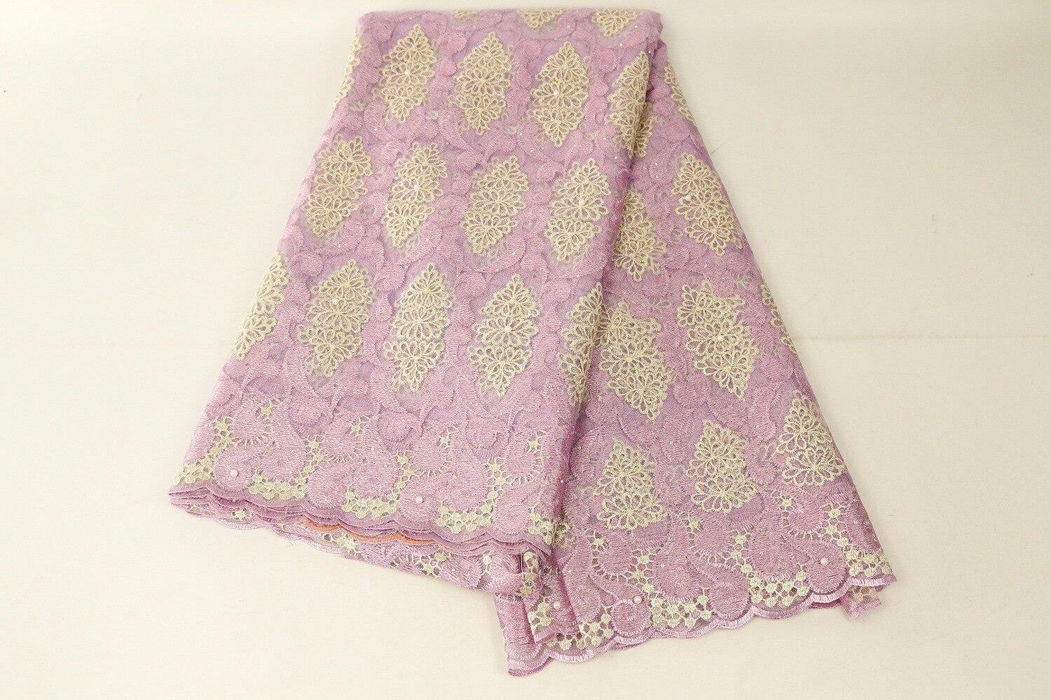 DIY Mesh Lace Fabric Embroidery Lace African Fabrics 5Yards Fabrics For Wedding Dress French Lace Fabric Women: color3