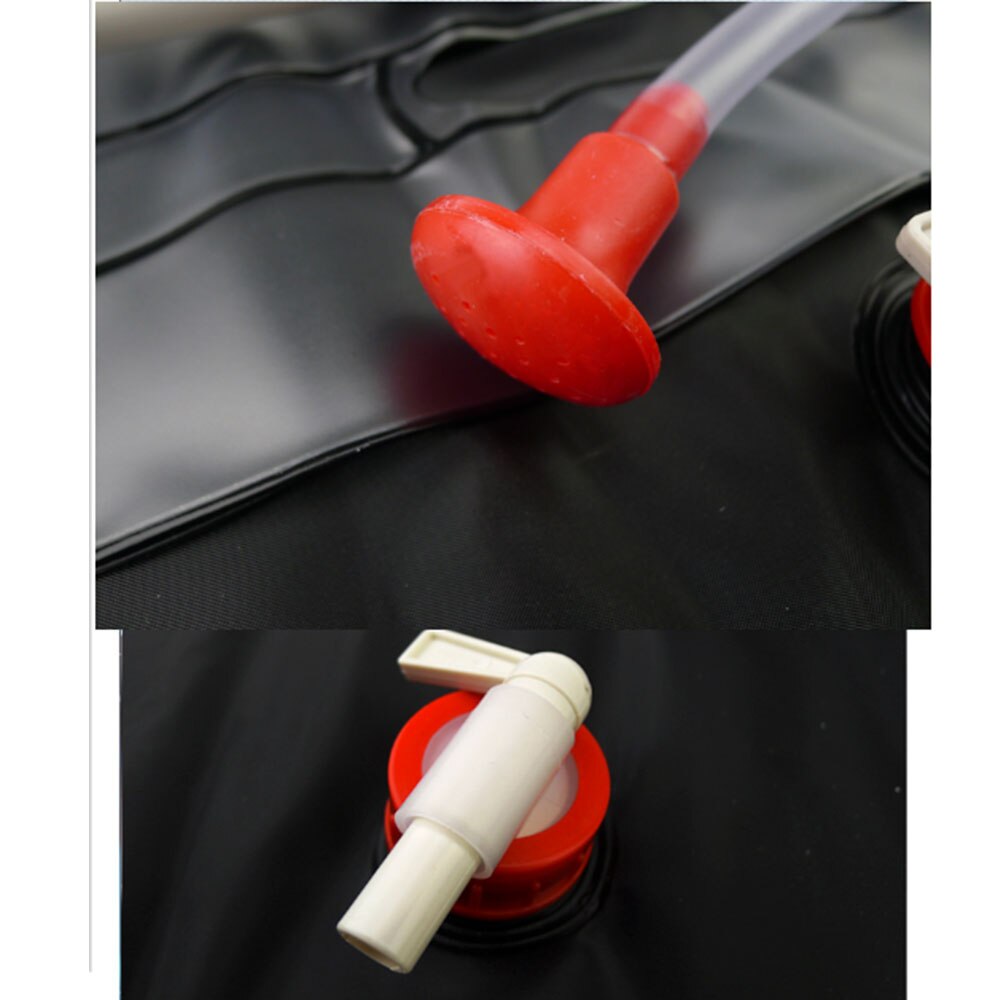 Bolsa de ducha Solar portátil para exteriores, 5 galones/20L, con manguera extraíble y cabeza conmutable de encendido para Camping, playa, natación, Outdoo