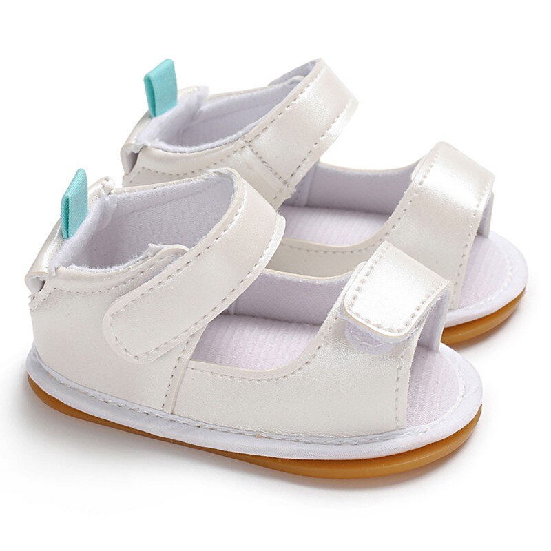 Summer Infant Baby Sandals Rubber Casual Sandals Breathable Baby Shoes Baby Girl Shoes: White / 7-12 Months