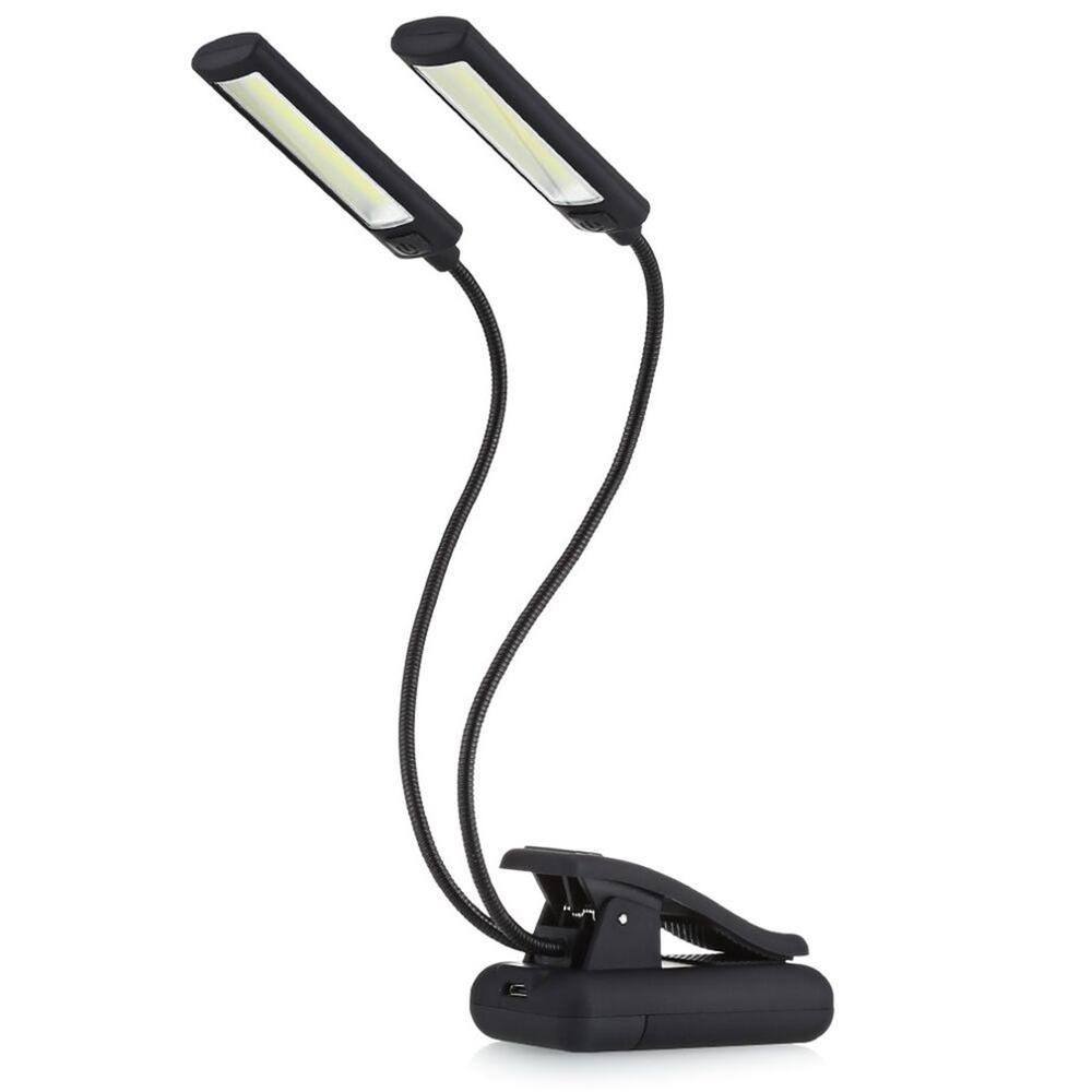 6W LED USB dimbare clip-on leeslamp voor laptop notebook piano bed hoofdeinde bureau draagbaar nachtlampje: Cold White