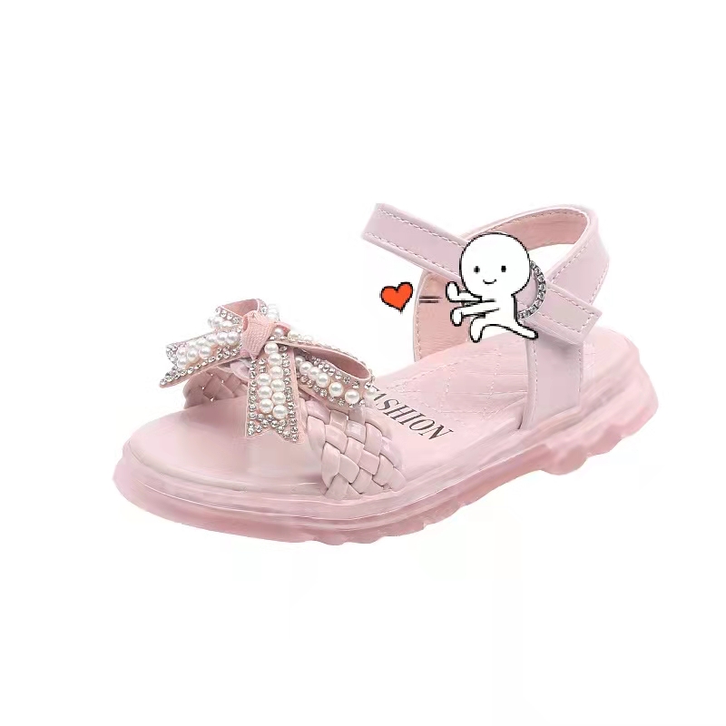 Baby Mädchen Leucht Sandalen glühend Schuhe für freundlicher Mädchen Prinzessin Schuhe nicht-Unterhose Strass Bogen Sandalen LED Licht hoch hausschuhe