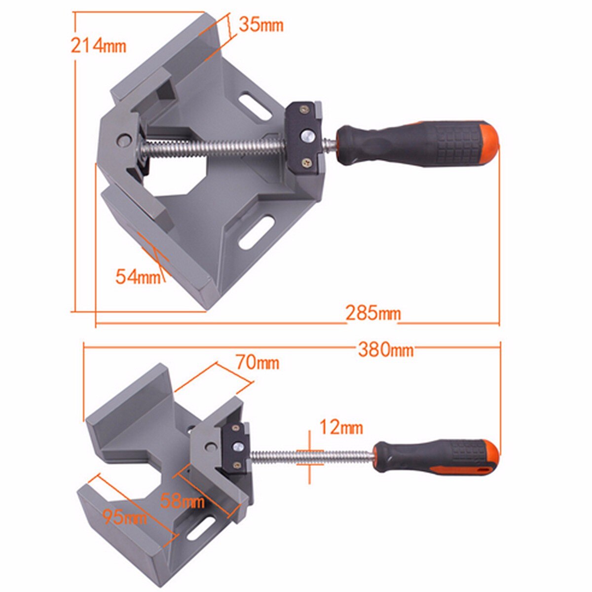 Aluminum Single Handle 90 Degree Right Angle Clamp Angle Clamp Woodworking Frame Clip Right Angle Folder Tool
