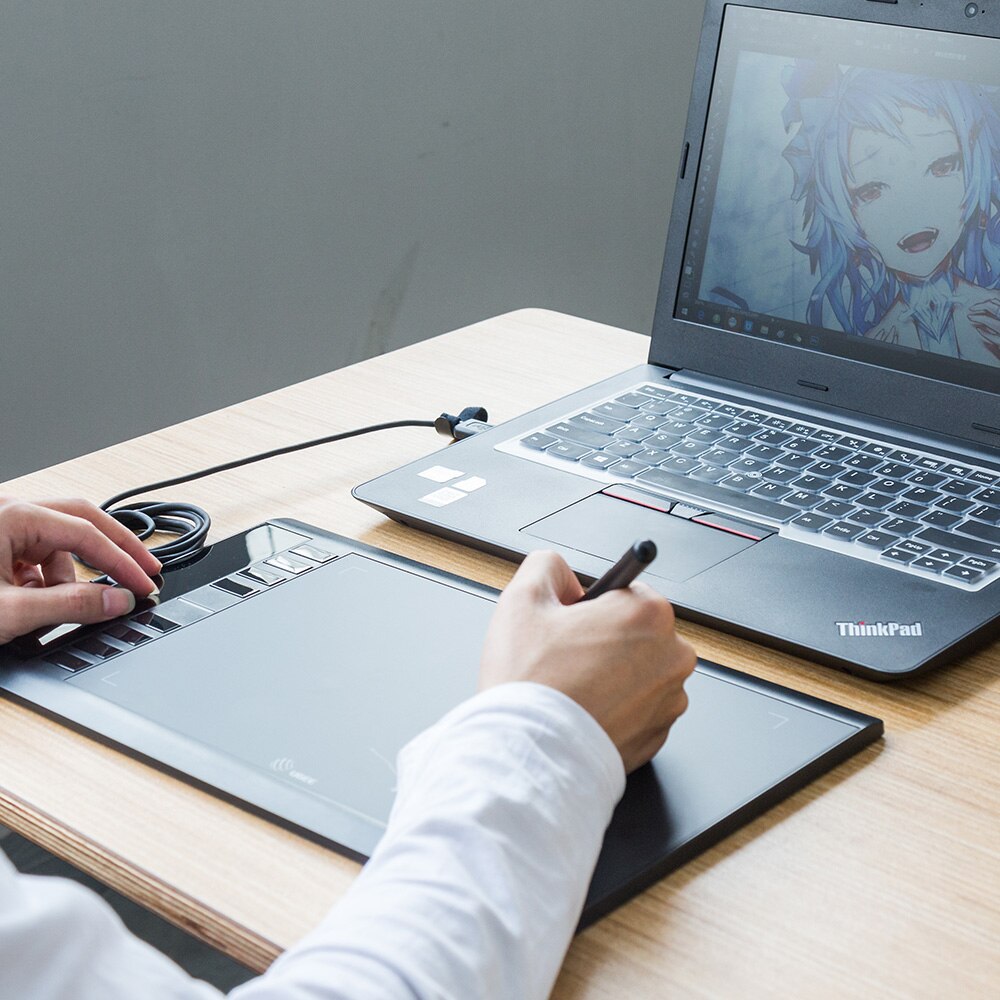 10x6 Inch Graphics Tablet For Drawing&amp;Painting, 8192 Levels Digital Pen Tablet for OSU / Writing Online Education-UGEE 708/WACOM