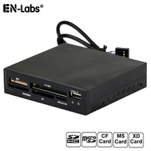 Usb 2.0 intern kortlæser alle  in 1 3.5 frontpanel t-flash sd mini micro sd tf mms ms  m2 cf xd hukommelseslæser læser usb 2 hub