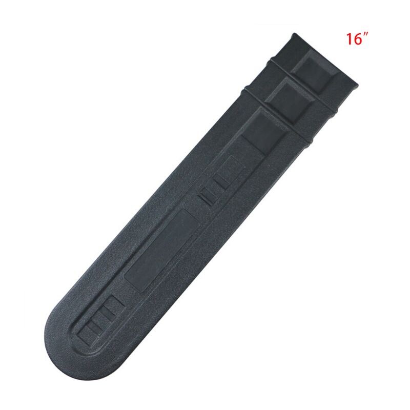 12/16/20/24in Chainsaw Bar Protective Cover Scabbard Protector Universal Guide 77UD: Black 40.6cm