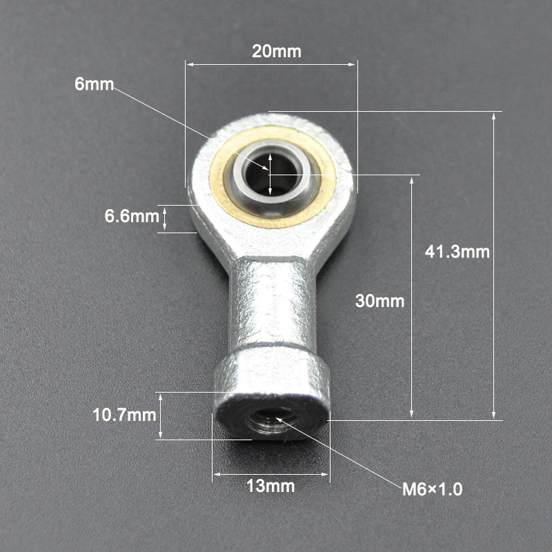 2 Stück Gelenkkopflager 5 mm 6 mm 8 mm 10 mm 12 mm M5 M6 M8 M10 M12 SA SI T/K Kugel rechts links Gewinde selbstschmierende Gelenklager: WEISS / 3mm