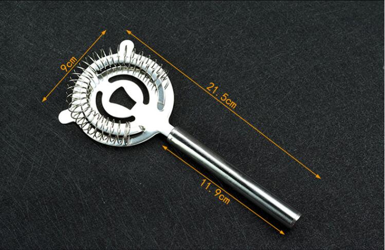 Stainless Steel Bar Strainer Cocktail Shaker Ice Strainer Wire Mixed Drink Strainer for Bar Bartender Tools