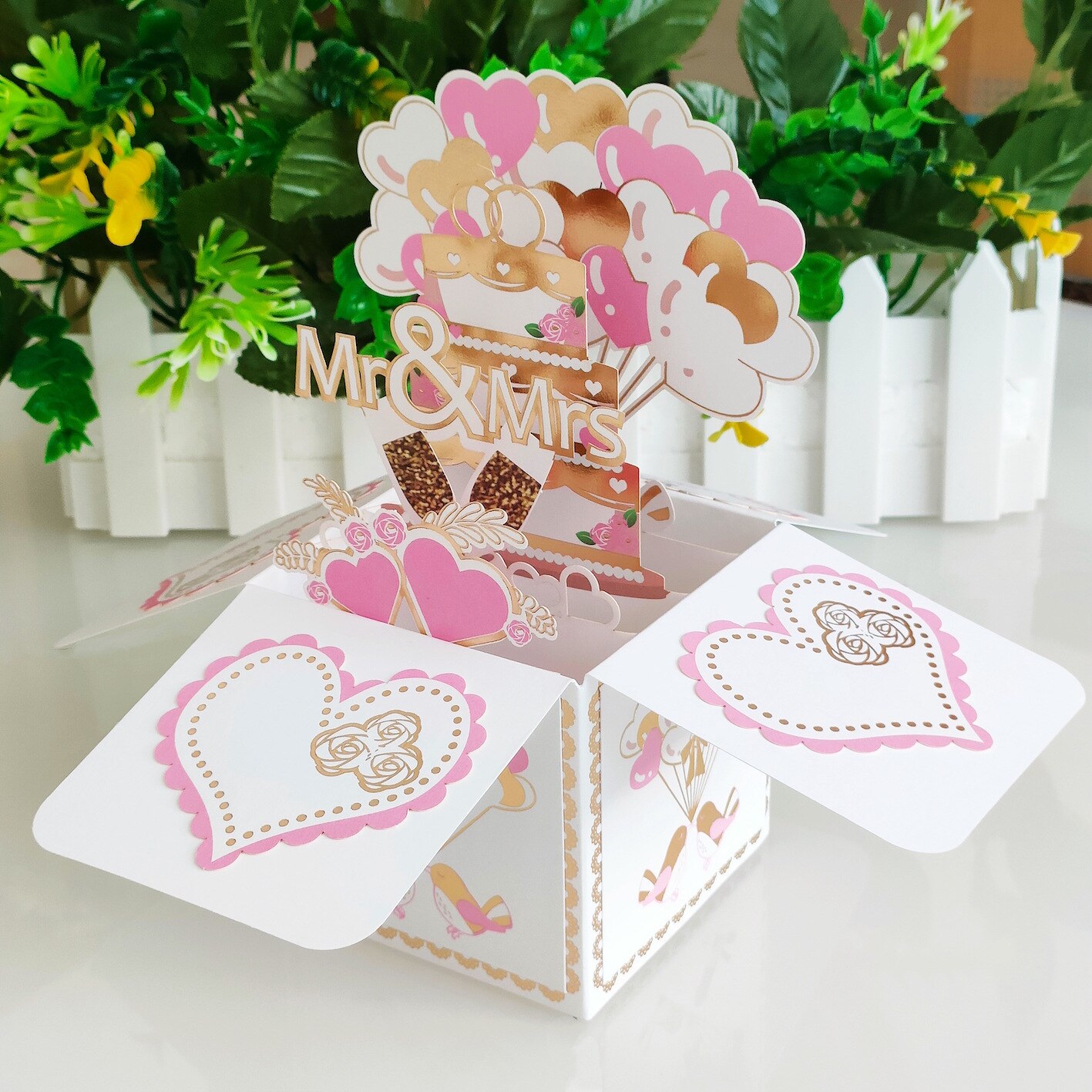 Wedding Invitations 3D Flower Greeting Cards Pop Up Cards Postcards Party Christmas Invitations Mother's Father's