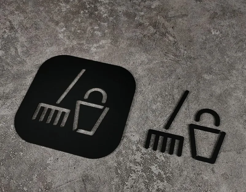 Sinais de banheiro oco agachamento lembrete sinalização placa de porta lembretes quentes placa indicadora banheiro wc parede porta adesivo: 20x30cm / Água verde verde