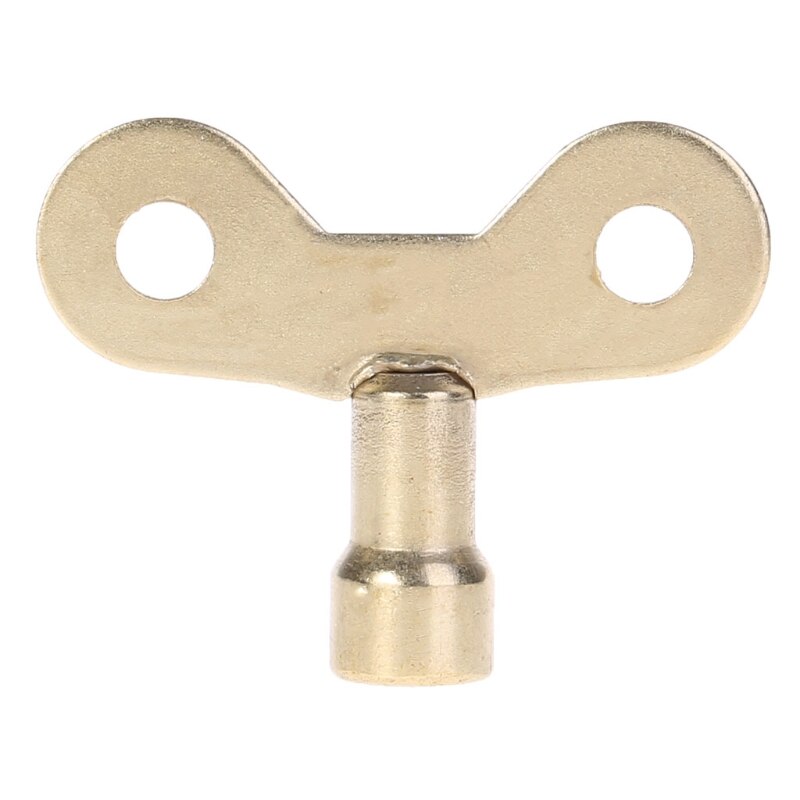 Llave de latón cuadrada para radiador, llave de purga para fontanería, llave de agua sólida para válvula de aire, herramienta de fontanería, núcleo de agujero de 6mm, 1 pieza: Default Title