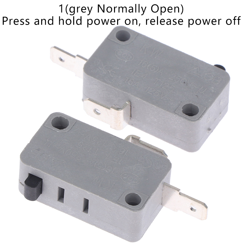 Micro Switch Microwave Oven Kw16(5)A250Vac KW3A Microwave Oven Door Micro Switch 125V/250V 16A Normally Open Switch: Beige
