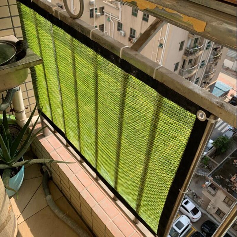 Emerald Green Succulent Sun Shade Net Balcony Courtyard Awning 50%-70% Shading Rate Sunshade Sail Various Size