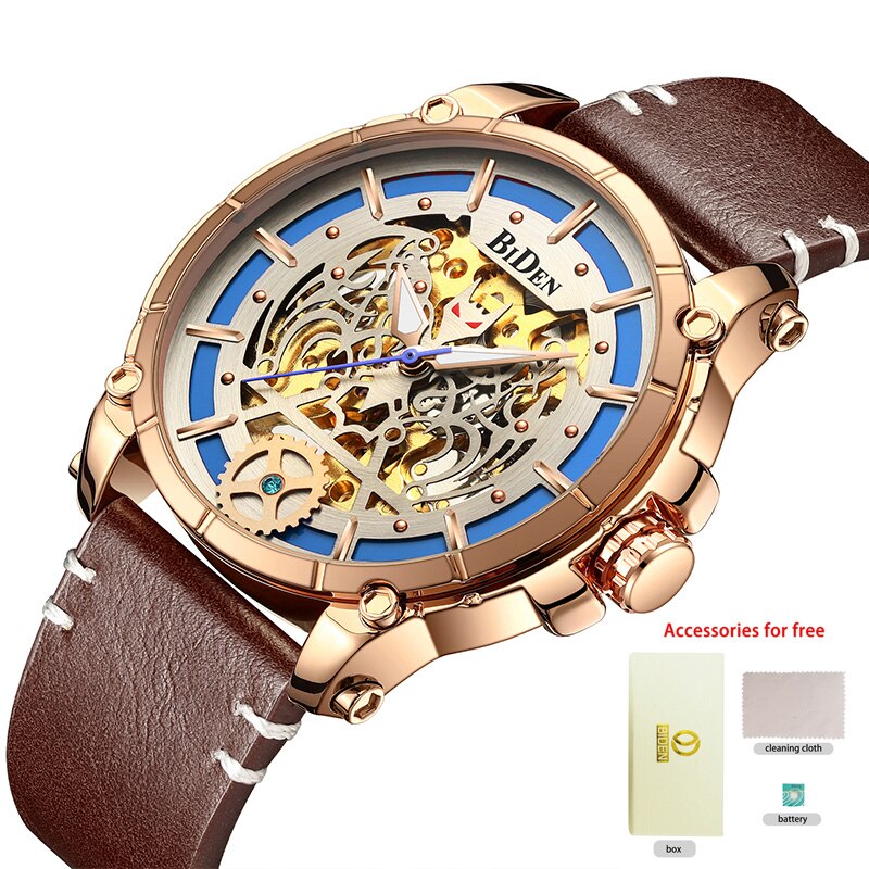 BIDEN-reloj deportivo de lujo para hombres, cronógrafo de pulsera, de cuarzo, informal, resistente al agua, Masculino