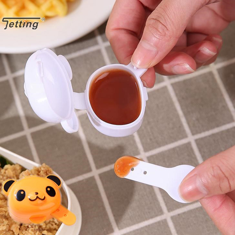 Mini botella dispensadora de condimentos, caja de salsa portátil, aderezo para ensalada de ketchup, contenedor de condimentos, accesorios para fiambrera Bento, 4 Uds.