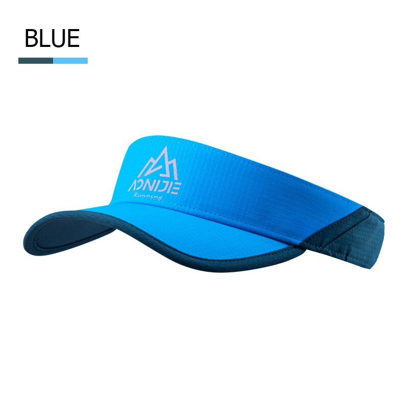 AONIJIE-visera deportiva E4080S ligera, ajustable, con correa, Anti UV, para playa, Golf, pesca y Maratón: E4080S-Blue